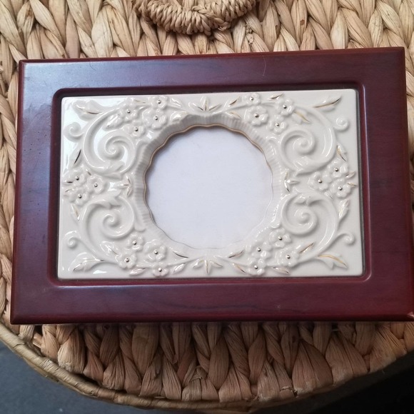 Vintage Lenox Jewelry Box w/ Picture Fra